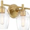 Designers Fountain Summer Jazz 24 in. 3-Light Brushed Gold Vanity Light with Clear Glass Shades for Bathrooms D310M-3B-BG - alternate 8